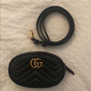 Black Gucci fanny pack / belt bag